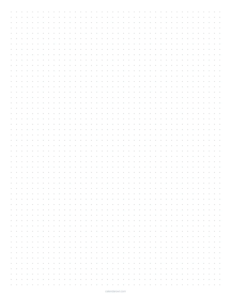Printable dot grid paper preview with 5 mm dot spacing